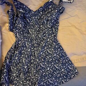 Floral Navy Blue Dress